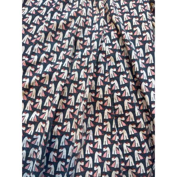 Tea Collection Girls Dress Scottie Dog Pleated Trapeze Pink Gray Girls Size 7 - Picture 4 of 6